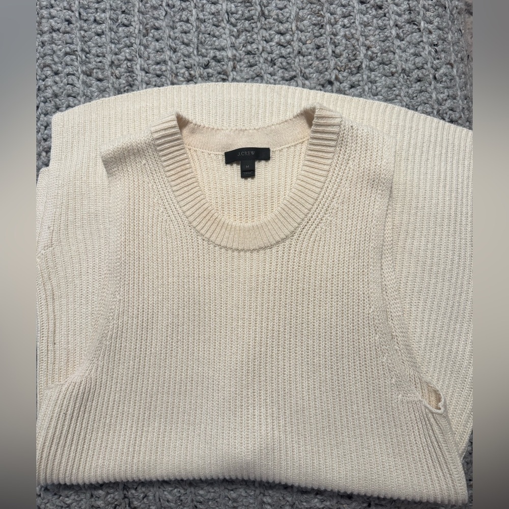 J. Crew Cream Sleeveless Sweater Tunic